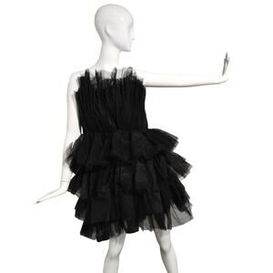 Hebeos Tulle Womens siz 12 Tiered Tulle Whimsical Fairygoth Kawaii Witchy Dress